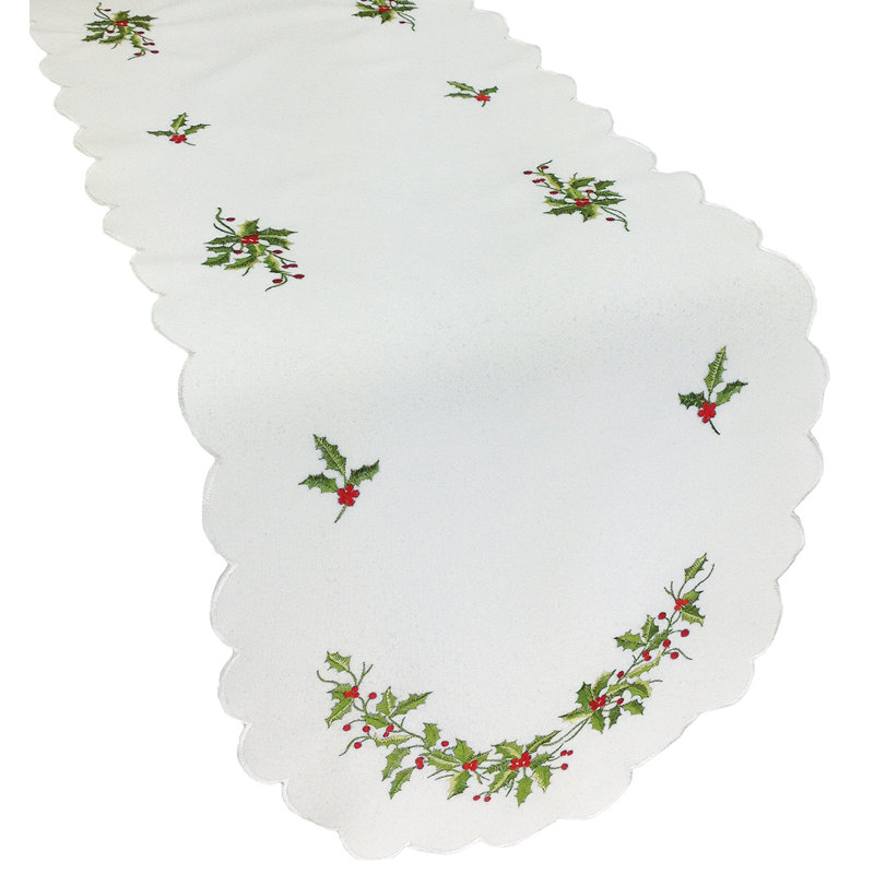 The Holiday Aisle® Samford Embroidered Table Runner & Reviews Wayfair